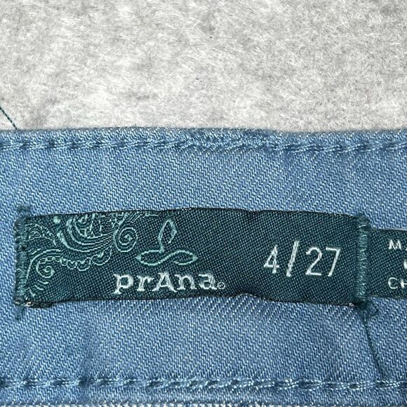 Prana Jeans Womens Size 4/27 Blue Stretch Skinny Straight Denim Pockets - Picture 10 of 13